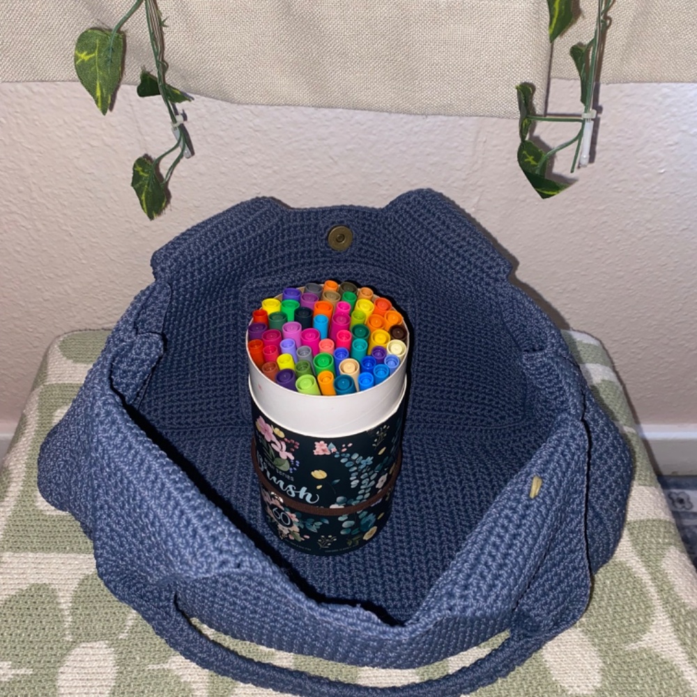The Sak Hand -Crocheted Blue Shoulder bag - Picture 4 of 5